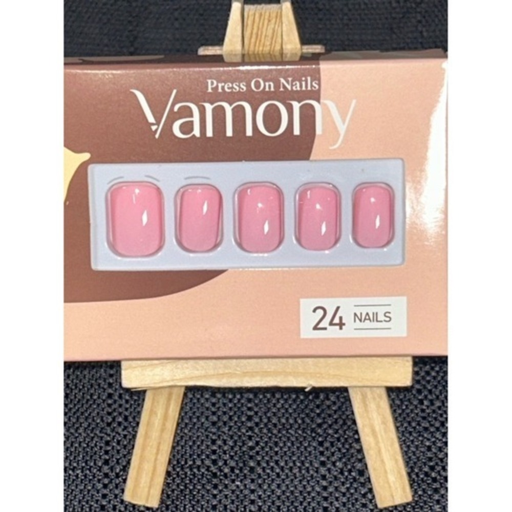 Soft Pink Press On Nails Short Square Natural‎ Look Minimalist Nails Set